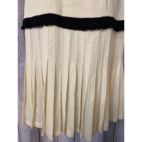 SAMY GICHERMAN COUTURE PLEATED BEIGE DRESS XL - Picture 7 of 15